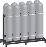 ASME 10 Cylinder Vertical Rack - AC70050VHD10-1