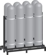 ASME Vessel Rack 8 Cylinder - AC70050VHD8-1